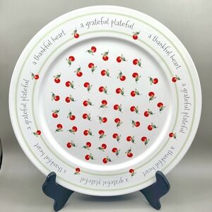 Hallmark Cherry Design Plate with Message on the Back